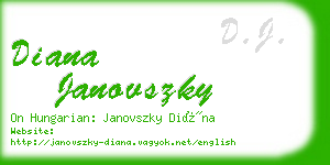 diana janovszky business card